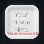 create your own photo & text for party custom paper plate<br><div class="desc">create your own photo & text paper plate for party Simple Custom Photo Personalised party plate for kids or adult party Upload add photo, red text and easily create your personalised disposable paper plate. For celebration or congratulations Click CUSTOMIZE FURTHER to add a text line. You can TRANSFER this DESIGN...</div>