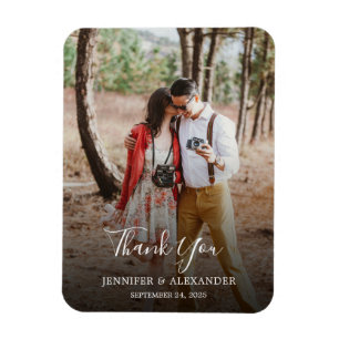 Create your own photo Thank you Wedding Magnet