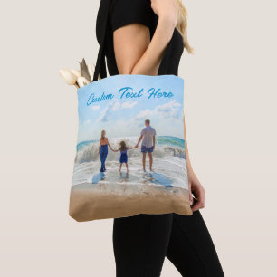 Create Your Own Photo Tote Bag with Custom Text