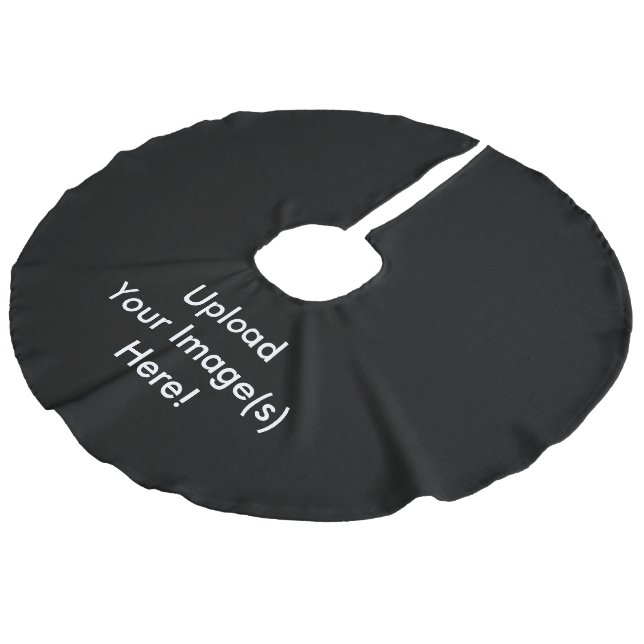 Create-Your-Own Photo Upload Christmas Tree Skirt (Angled)