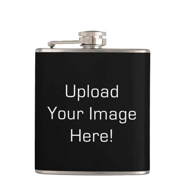 Create-Your-Own Photo Upload Stainless Steel Flask (Front)