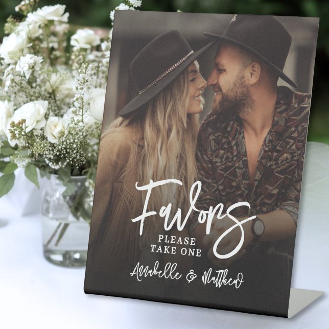 Create Your Own Photo Wedding Favour Table Sign (Create Your Own Photo Wedding Favor Table Sign)