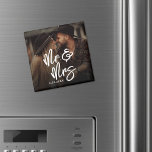 Create Your Own Photo Wedding Magnet<br><div class="desc">Personalised Photo Wedding Magnet Favour. These custom magnets feature a full photo background with a subtle black gradient behind the text, ensuring “Mr. & Mrs” in large white handwritten script stands out beautifully. The wedding date appears at the bottom in a clean serif font for a classic and balanced touch....</div>