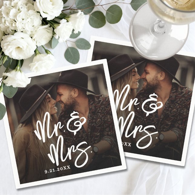 Create Your Own Photo Wedding Napkin (Create Your Own Photo Wedding Napkins)