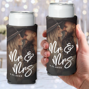 Create Your Own Photo Wedding Seltzer Can Cooler