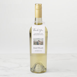Create your own photo Wedding Thank You Bottle Tag