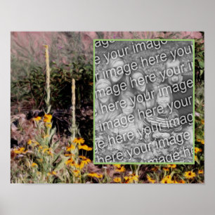 Create Your Own Photo Wildflowers Art Border  Poster