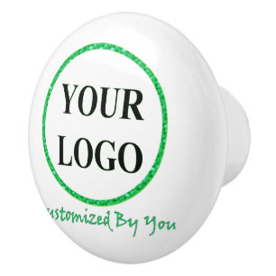 Create Your Own Picture ADD YOUR LOGO HERE Ceramic Knob