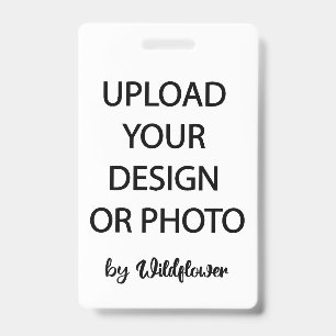 Create Your Own Picture Vertical PVC ID Badge