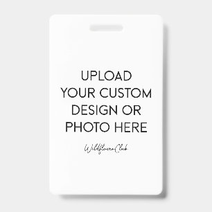 Create Your Own Picture Vertical PVC Plastic Badge ID Badge