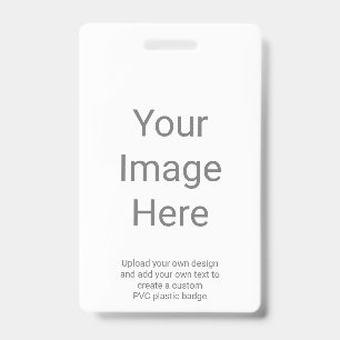 Create Your Own Picture Vertical PVC Plastic ID Badge