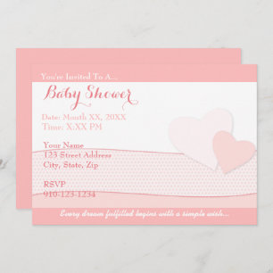 Create Your Own Pink Baby Shower Invitation