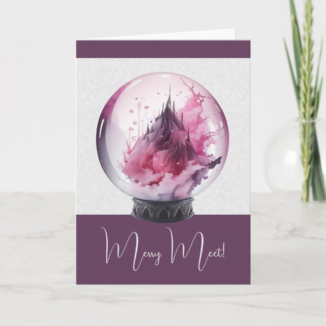 Create Your Own Pink Crystal Ball  Card (Front)