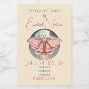 Create Your Own Pink Full Moon Moth Food Label