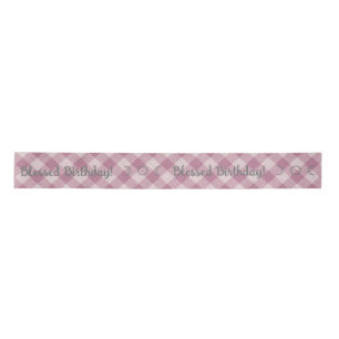 Create Your Own Pink Gingham Satin Ribbon