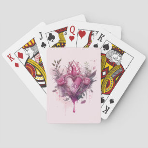 Create Your Own Pink Love Candle Playing Cards