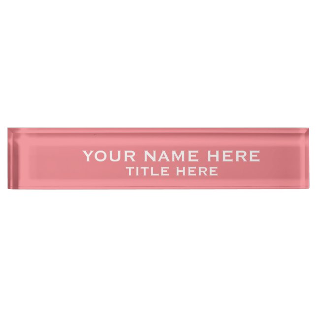 Create Your Own Pink Nameplate (Front)