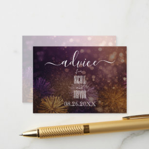 Create Your Own Pink Orange Fireworks Advice Card