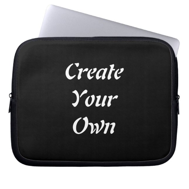 Create Your Own Plain Black Lap Top Case (Front)