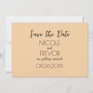 Create Your Own - Plain Minimalist Save The Date