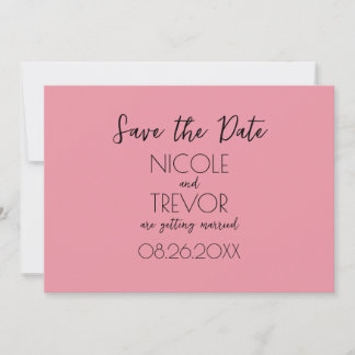 Create Your Own - Plain Minimalist Save The Date