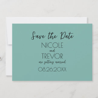 Create Your Own - Plain Minimalist Save The Date