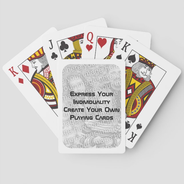 Create Your Own Playing Cards - Photo White Border (Back)
