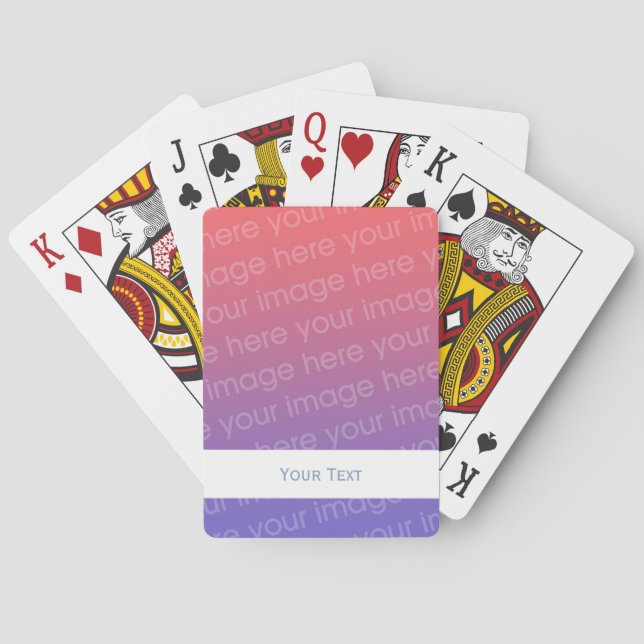 Create Your Own Playing Cards - White Name Band (Back)