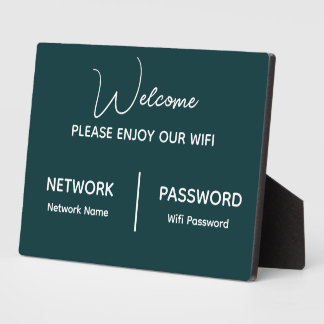 Create Your Own Please Enjoy Our Wifi Plaque