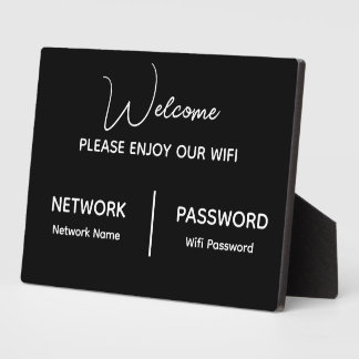 Create Your Own Please Enjoy Our Wifi Plaque