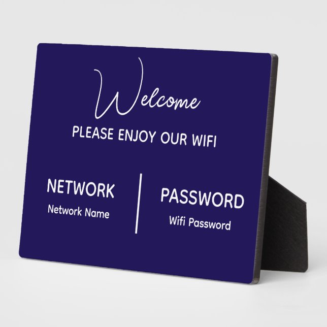 Create Your Own Please Enjoy Our Wifi Plaque (Side)