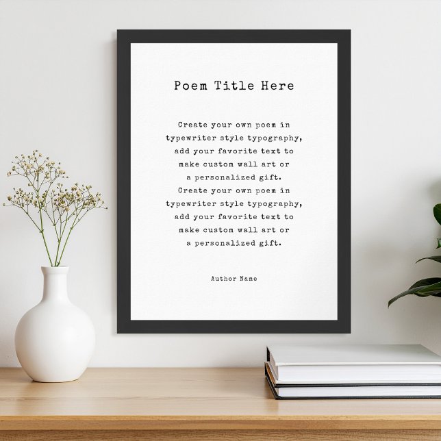 Create Your Own Poem Poster (Creator Uploaded)