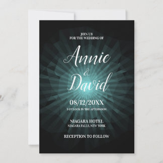Create Your Own Polygon Sunburst Wedding Invitation