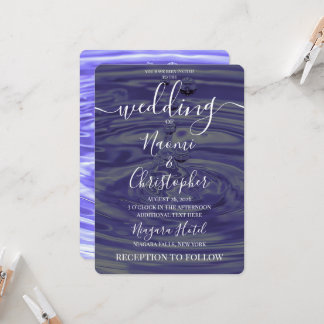 Create Your Own Pool Water Drops Wedding Invitation