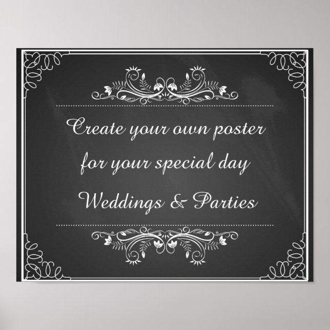 Create your own poster for your wedding or party (Front)