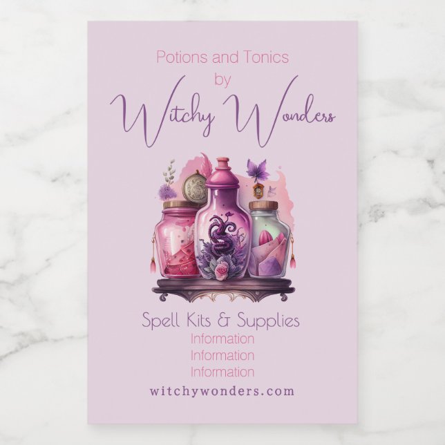 Create Your Own Potion Bottles Apothecary  Food Label (Single Label)