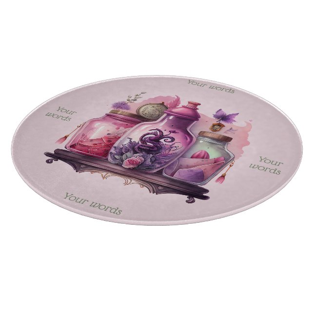Create Your Own Potion Bottles Cutting Board (Corner)