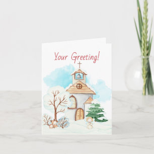 Create Your Own Praying Angel Christian Christmas Holiday Card