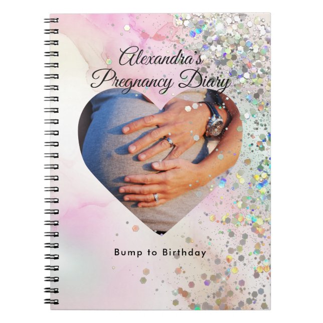 Create Your Own Pregnancy Diary Custom Photo Notebook (Front)