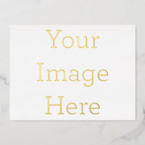 Create Your Own Premium Gold Foil Holiday Postcard
