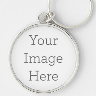 Create Your Own Premium Round Keychain, Large Key Ring