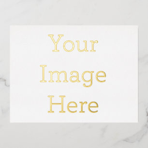 Create Your Own Premium White Gold Foil Card