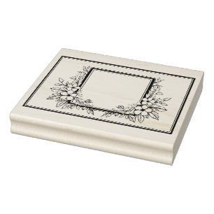Create Your Own Pretty Floral Framed Flower Frame Rubber Stamp