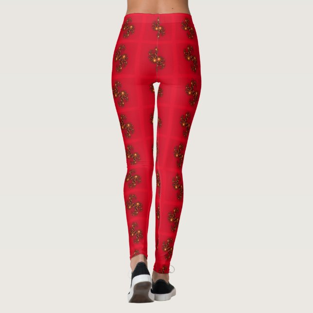 Create Your Own pretty nice inspired smart red Leggings (Back)