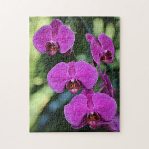 Create Your Own Pretty Purple Orchid Flower  Jigsaw Puzzle