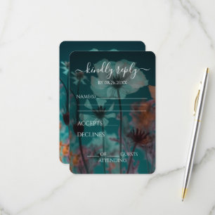 Create Your Own - Pretty X-Ray Flowers RSVP Card