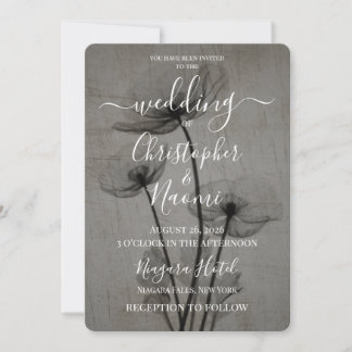 Create Your Own Pretty X-Ray Vintage Flowers Invitation