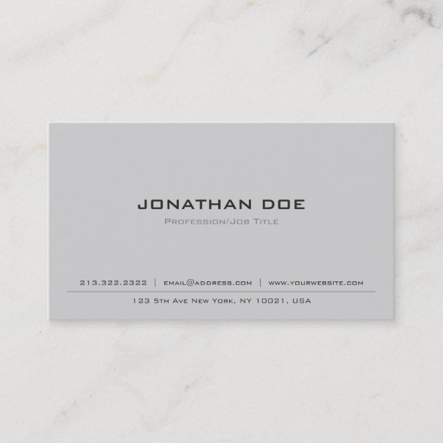 Create Your Own Professional Modern Elegant Simple Business Card (Front)