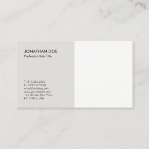 Create Your Own Professional Plain Grey White Business Card