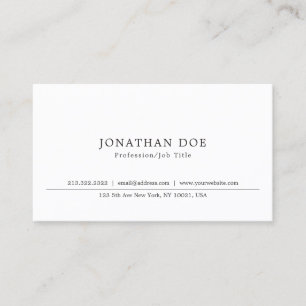 Create Your Own Professional Simple Elegant Plain Business Card